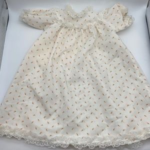 Vintage COLECO Cabbage Patch Kids Original Floral Lace Dress
